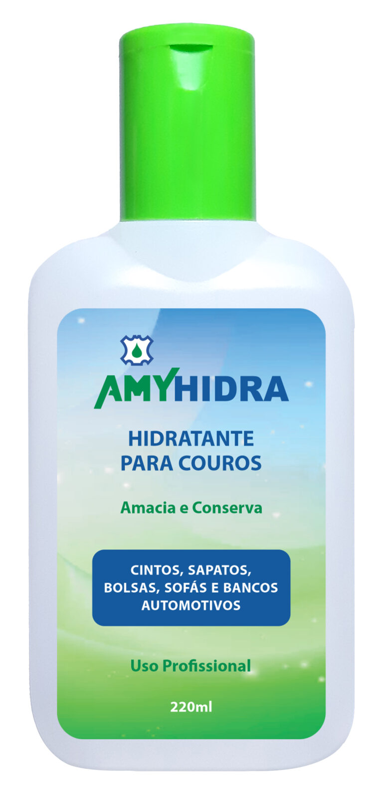 Produto especialmente desenvolvido para amaciar, conservar e hidratar artigos de couro.